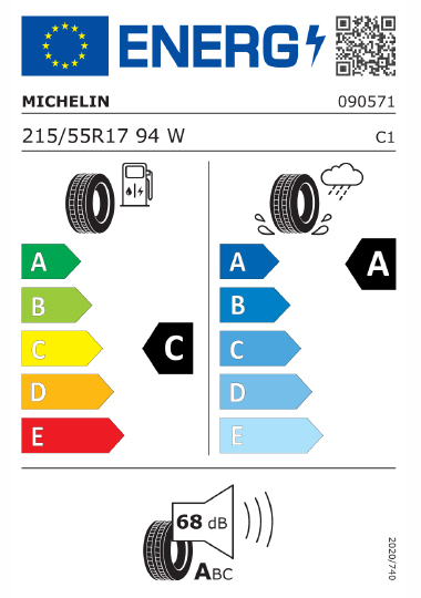 Kia Tyre Label - michelin-090571-215-55R17